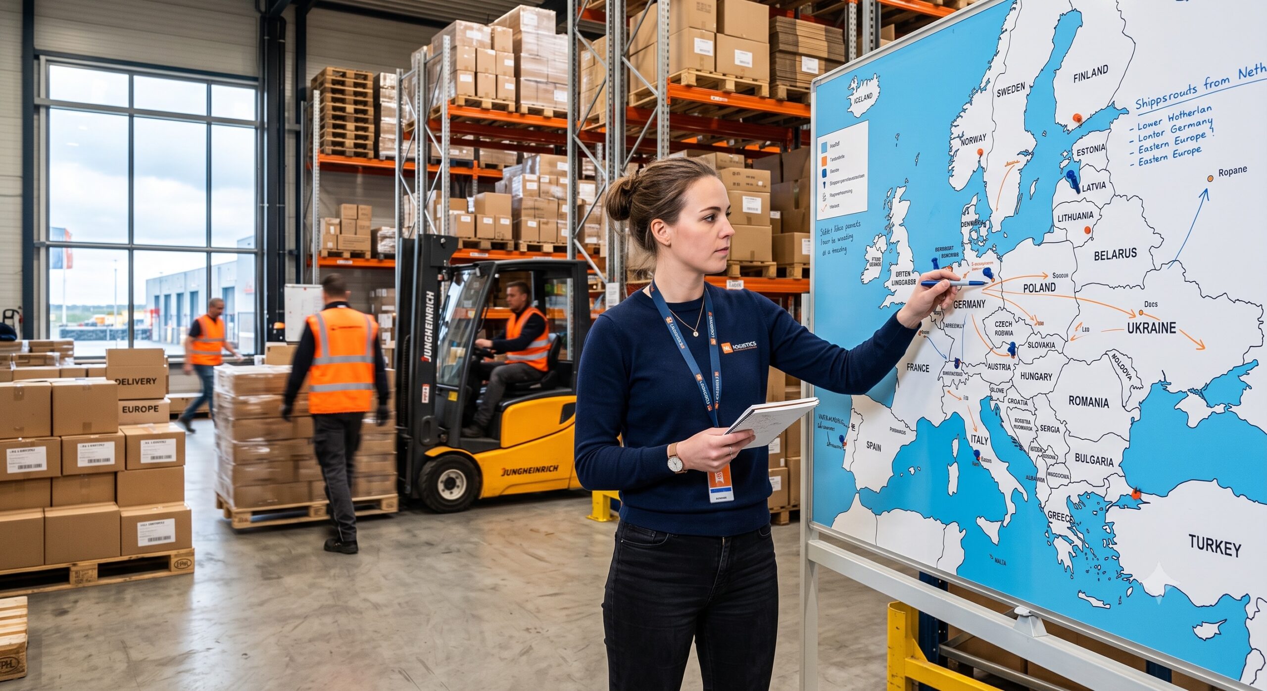 Dutch business owner considering cross-border shipping challenges
